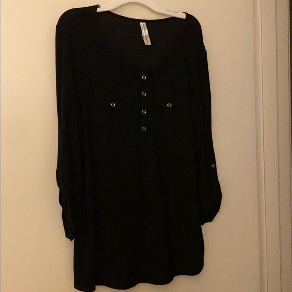 NWOT black dress top